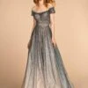 GLS By Gloria - GL2558 Two Tone Embellished Lace A-line Gown