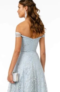 GLS By Gloria - GL2887 Floral Embroidered Glitter Mesh Gown -Wedding Dress Shop gls by gloria gl2887 floral embroidered glitter mesh gown prom dresses 28262208077907