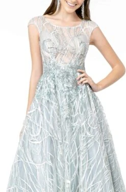 GLS By Gloria - GL2890 Illusion Cap Sleeve Embroidered A-Line Gown 9 GLS By Gloria - GL2890 Illusion Cap Sleeve Embroidered A-Line Gown -Wedding Dress Shop gls by gloria gl2890 illusion cap sleeve embroidered a line gown prom dresses 13997460160595