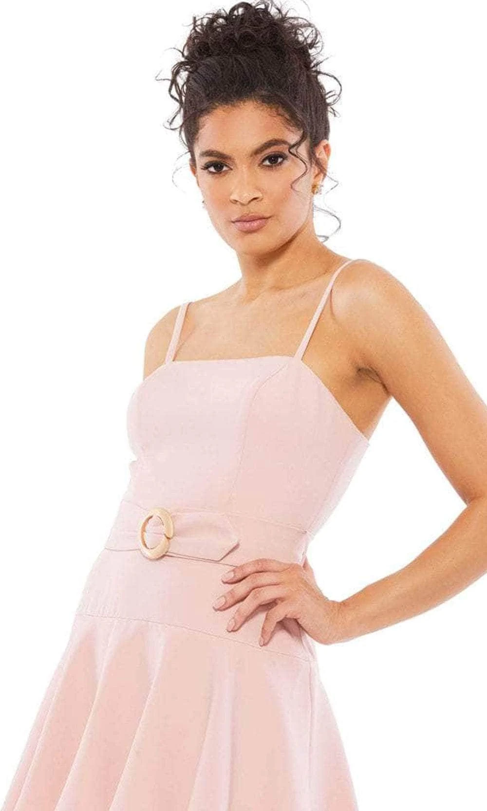 Ieena Duggal 26629 - Spaghetti Straps Tiered Tea-Length Dress 3 Ieena Duggal 26629 - Spaghetti Straps Tiered Tea-Length Dress - Image 3