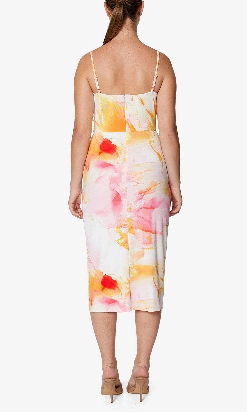 Immediate Apparel HV03D19 - Cowl Tie-Dye Short Dress 2 Immediate Apparel HV03D19 - Cowl Tie-Dye Short Dress - Image 2