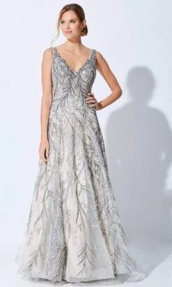 Ivonne D By Mon Cheri - 221D45 V-Neck A-Line Evening Dress