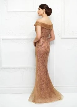 Ivonne D For Mon Cheri - 118D08 Beaded Lace Dress With Tulle Overlay 6 Ivonne D For Mon Cheri - 118D08 Beaded Lace Dress With Tulle Overlay -Wedding Dress Shop ivonne d for mon cheri 118d08 beaded lace dress with tulle overlay evening dresses 5534018666553