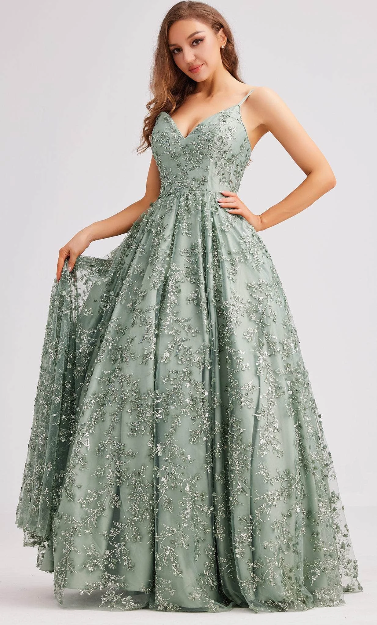 J'Adore Dresses J23035 - Embellished Tulle Ballgown 6 J'Adore Dresses J23035 - Embellished Tulle Ballgown - Image 6