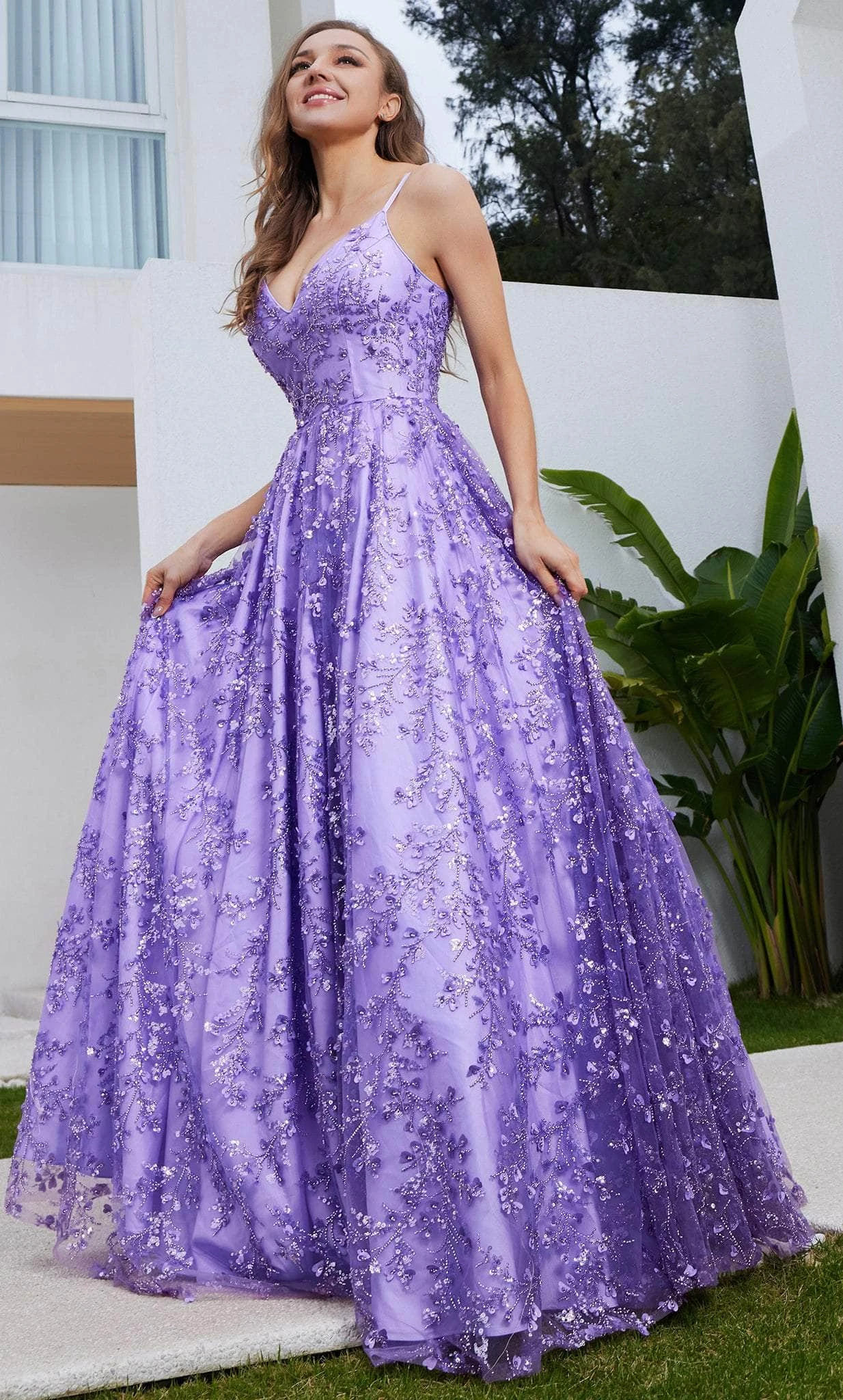 J'Adore Dresses J23035 - Embellished Tulle Ballgown 5 J'Adore Dresses J23035 - Embellished Tulle Ballgown - Image 5