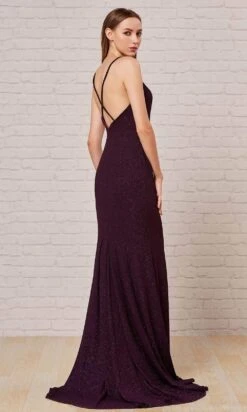 J'Adore Dresses - J18033 Spaghetti Strap Glitter High Slit Gown -Wedding Dress Shop j adore j18033 spaghetti strap glitter high slit gown evening dresses 15650597306451