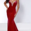 Johnathan Kayne 2679 - Beaded Strap V-Neck Evening Gown