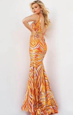 Jovani - 06153 Sequin Plunging V Neck Trumpet Dress -Wedding Dress Shop jovani 06153 sequin plunging v neck trumpet dress prom dresses 31459420471379