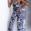 Jovani - 67849 Strapless Sequined Fitted Jumpsuit