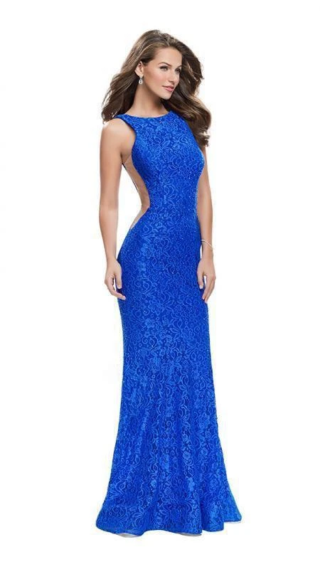 La Femme - 24903 Sleeveless Jewel Back Lace Mermaid Gown 3 La Femme - 24903 Sleeveless Jewel Back Lace Mermaid Gown - Image 3