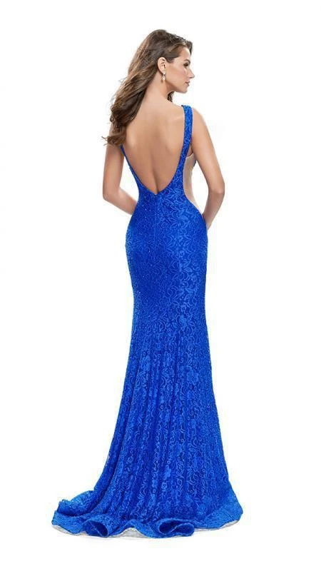 La Femme - 24903 Sleeveless Jewel Back Lace Mermaid Gown 2 La Femme - 24903 Sleeveless Jewel Back Lace Mermaid Gown - Image 2