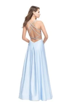 La Femme - 26269 High Halter Neck Stretch Satin Gown 6 La Femme - 26269 High Halter Neck Stretch Satin Gown -Wedding Dress Shop la femme 26269 high halter neck stretch satin gown special occasion dress 5514709565497