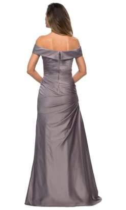 La Femme - 28103 Off Shoulder Pleated Satin Evening Gown 18 La Femme - 28103 Off Shoulder Pleated Satin Evening Gown -Wedding Dress Shop la femme 28103 off shoulder pleated satin evening gown mother of the bride dresses 28805653790803