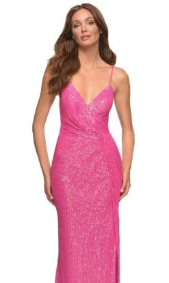 La Femme 30624 - V-Neck Sleeveless Evening Dress 9 La Femme 30624 - V-Neck Sleeveless Evening Dress -Wedding Dress Shop la femme 30624 v neck sleeveless evening dress special occasion dress 29600808042579