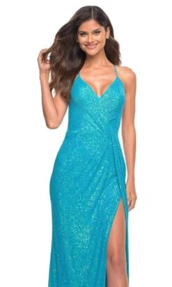 La Femme - 30747 Sequined Shiny Bare Back Dress 5 La Femme - 30747 Sequined Shiny Bare Back Dress -Wedding Dress Shop la femme 30747 sequined shiny bare back dress prom dresses 29422838939731