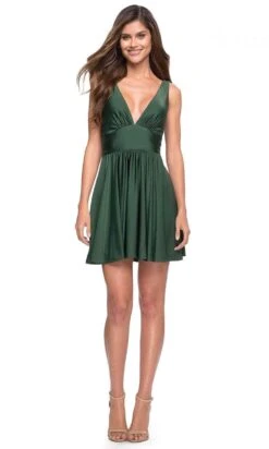 La Femme 30926 - Sleeveless Flare Homecoming Dress -Wedding Dress Shop la femme 30926 sleeveless flare homecoming dress special occasion dress 00 emerald 31019707826259