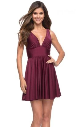 La Femme 30926 - Sleeveless Flare Homecoming Dress -Wedding Dress Shop la femme 30926 sleeveless flare homecoming dress special occasion dress 31019707793491