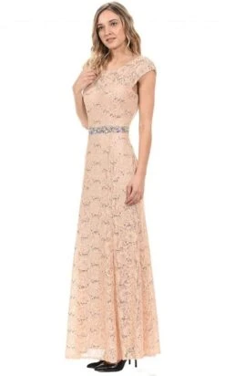 Lenovia - 5131 Floral Lace Cap Sleeves Evening Dress 21 Lenovia - 5131 Floral Lace Cap Sleeves Evening Dress -Wedding Dress Shop lenovia 5131 floral lace cap sleeves evening dress bridesmaid dresses 28774844530771