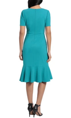 London Times T6064M - V-Neck Ruffled Hem Formal Dress -Wedding Dress Shop london times t6064m v neck ruffled hem formal dress special occasion dress 32266137894995