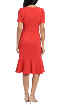London Times T6064M - V-Neck Ruffled Hem Formal Dress -Wedding Dress Shop london times t6064m v neck ruffled hem formal dress special occasion dress 32266137960531