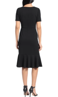 London Times T6064M - V-Neck Ruffled Hem Formal Dress -Wedding Dress Shop london times t6064m v neck ruffled hem formal dress special occasion dress 32266138091603