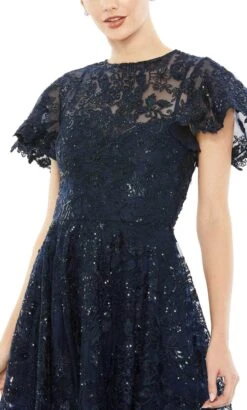 Mac Duggal 50665 - Floral Lace Midi Dress -Wedding Dress Shop mac duggal 50665 floral lace midi dress cocktail dresses 32300654952531