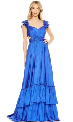 Wedding Dress Shop 33 Mac Duggal 68062 - Flutter Sleeve Tiered Prom Gown
