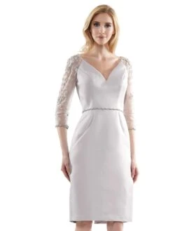 Marsoni By Colors - MV1061 V-Neck Illusion Cocktail Dress 27 Marsoni By Colors - MV1061 V-Neck Illusion Cocktail Dress -Wedding Dress Shop marsoni by colors mv1061 v neck illusion cocktail dress wedding guest 4 taupe 28526048936019