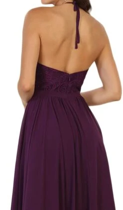 May Queen - Embellished Illusion Halter A-line Evening Dress -Wedding Dress Shop may queen embellished illusion halter a line evening dress bridesmaid dresses 28732723036243