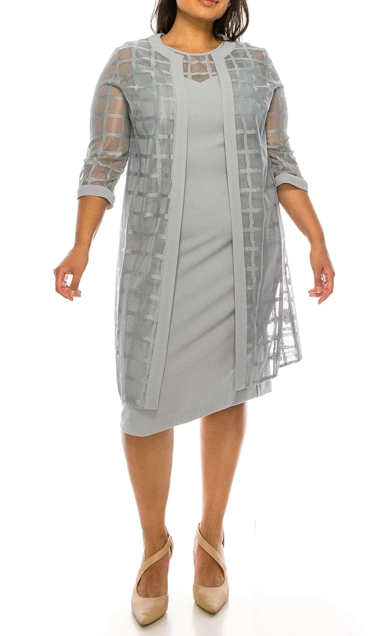 Maya Brooke 26367 - Jewel Neck Lace Jacket Formal Dress 1 Maya Brooke 26367 - Jewel Neck Lace Jacket Formal Dress