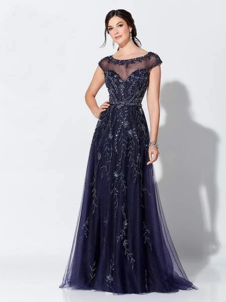 Mon Cheri - Stunning Beaded Tulle A-line Gown 119D48 1 Mon Cheri - Stunning Beaded Tulle A-line Gown 119D48