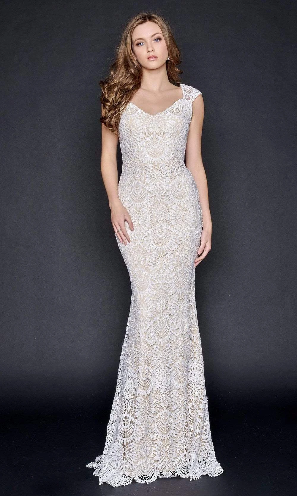 Nina Canacci - 3171 Cap Sleeves Embroidered Gown 1 Nina Canacci - 3171 Cap Sleeves Embroidered Gown