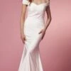 Nox Anabel Bridal E497W - Shawl Style Bridal Dress