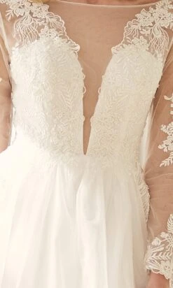 Nox Anabel Bridal JE911 - Illusion Bateau Bridal Gown -Wedding Dress Shop nox anabel bridal je911 illusion bateau bridal gown bridal dresses 29787499135059