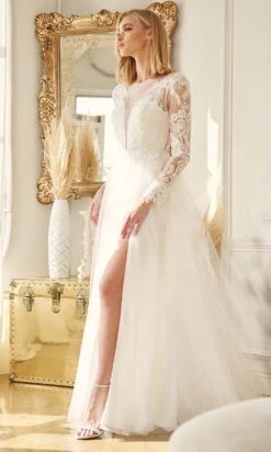 Nox Anabel Bridal JE911 - Illusion Bateau Bridal Gown -Wedding Dress Shop nox anabel bridal je911 illusion bateau bridal gown bridal dresses 29787499364435