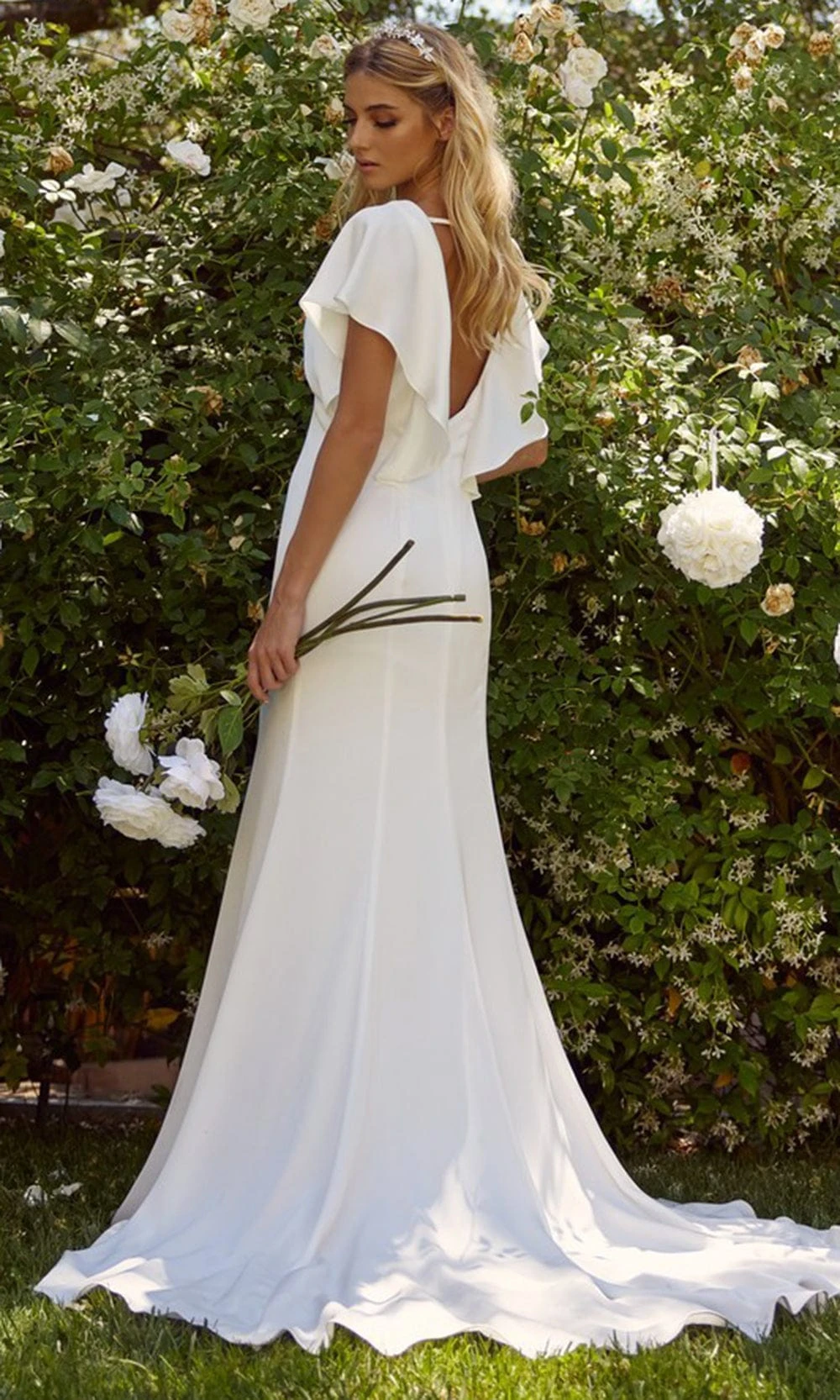 Nox Anabel Bridal JE912 - Flutter Sleeve Bridal Gown 7 Nox Anabel Bridal JE912 - Flutter Sleeve Bridal Gown - Image 7