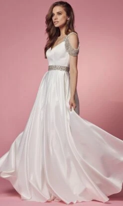 Nox Anabel Bridal R224W - Cold Shoulder Bridal Gown -Wedding Dress Shop nox anabel bridal r224w cold shoulder bridal gown bridal dresses 29799785758803