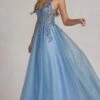 Nox Anabel E1125 - Glittered Tulle Prom Dress