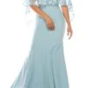 Odrella - 7Y1037 Off-Shoulder Trumpet Gown With Embroidered Mesh Cape