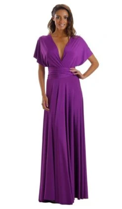 Poly USA - 7022 Twist And Tie Long Convertible Jersey Dress -Wedding Dress Shop poly usa 7022 twist and tie long convertible jersey dress bridesmaid dresses 6180162076729