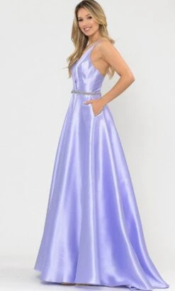 Poly USA 8690 - V-Neck Surplice Bodice Mikado Evening Gown -Wedding Dress Shop poly usa 8690 v neck surplice bodice mikado evening gown bridesmaid dresses 29919149981779