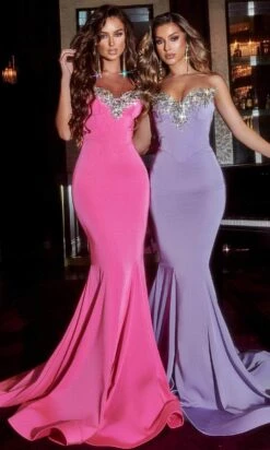 Portia And Scarlett PS23185 - Strapless Jeweled Prom Dress -Wedding Dress Shop portia and scarlett ps23185 strapless jeweled prom dress special occasion dress 0 pink 30638579843155