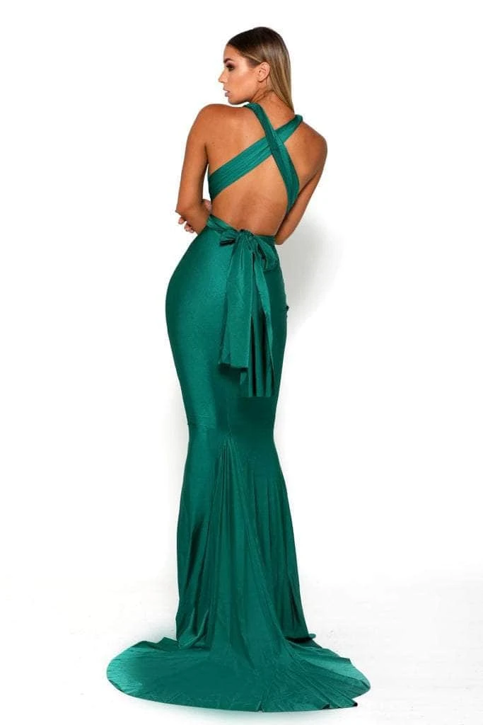 Portia And Scarlett PS6110 - Plunging Neck Sheath Formal Dress 8 Portia And Scarlett PS6110 - Plunging Neck Sheath Formal Dress - Image 8