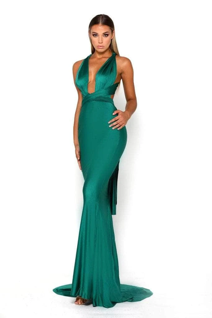Portia And Scarlett PS6110 - Plunging Neck Sheath Formal Dress 7 Portia And Scarlett PS6110 - Plunging Neck Sheath Formal Dress - Image 7