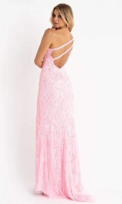 Primavera Couture - 3759 Glamorous Fully Beaded One Shoulder Long Sleeve Evening Gown -Wedding Dress Shop primavera couture 3759 glamorous fully beaded one shoulder long sleeve evening gown special occasion dress 29509994971219