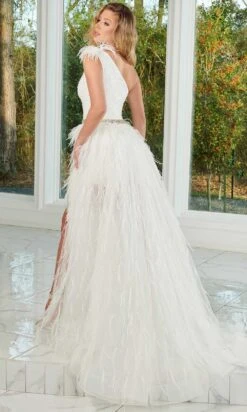 Rachel Allan 50139 - One Sleeve Sequin Romper -Wedding Dress Shop rachel allan 50139 one sleeve sequin romper special occasion dress 30774817226835