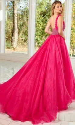 Rachel Allan 50156 - Bedazzled Asymmetric Evening Gown -Wedding Dress Shop rachel allan 50156 bedazzled asymmetric evening gown evening dresses 30778379075667