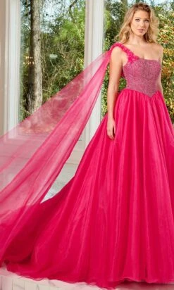 Rachel Allan 50156 - Bedazzled Asymmetric Evening Gown -Wedding Dress Shop rachel allan 50156 bedazzled asymmetric evening gown evening dresses 30778379239507