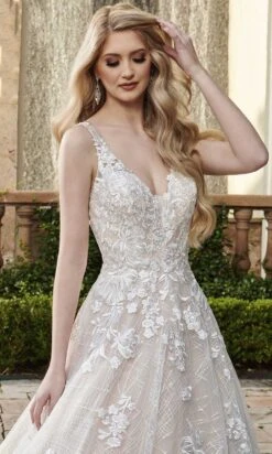 Rachel Allan - M791 Floral Embroidered A-line Long Gown -Wedding Dress Shop rachel allan m791 floral embroidered a line long gown bridal dresses 28500196819027