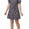 Sage Collective SU05D20 - Puff Sleeve Floral Short Dress